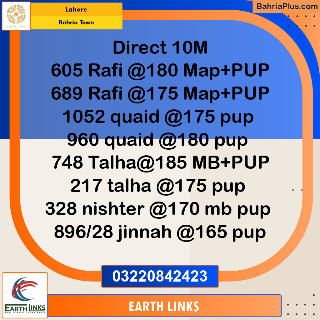 Residential Plot for Sale in Bahria Town, Lahore - (BP-240092)