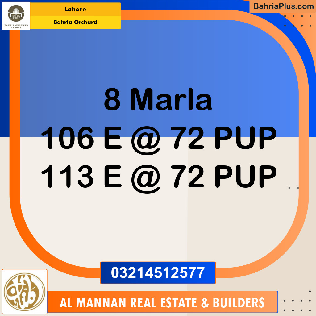 Residential Plot for Sale in Bahria Orchard, Lahore - (BP-240118)