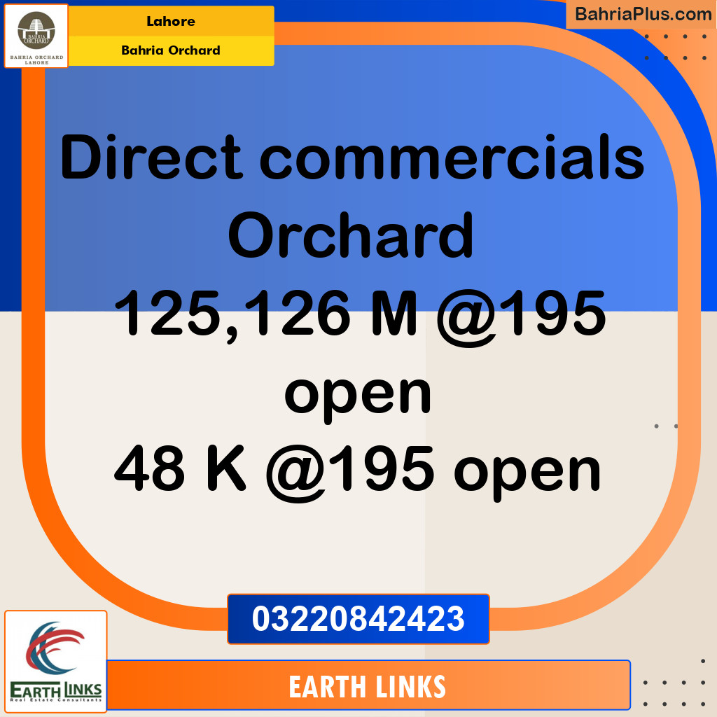 Commercial Plot for Sale in Bahria Orchard, Lahore - (BP-240168)