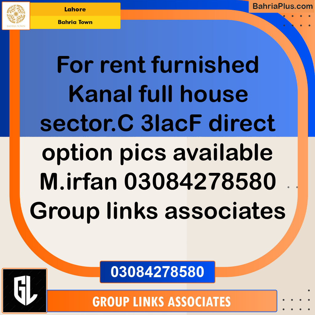 Residential House for Rent in Bahria Town, Lahore - (BP-240267)