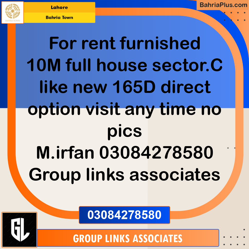 Residential House for Rent in Bahria Town, Lahore - (BP-240269)