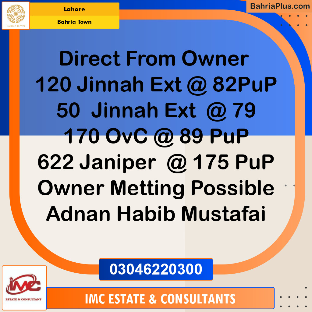 Residential Plot for Sale in Bahria Town, Lahore - (BP-240353)