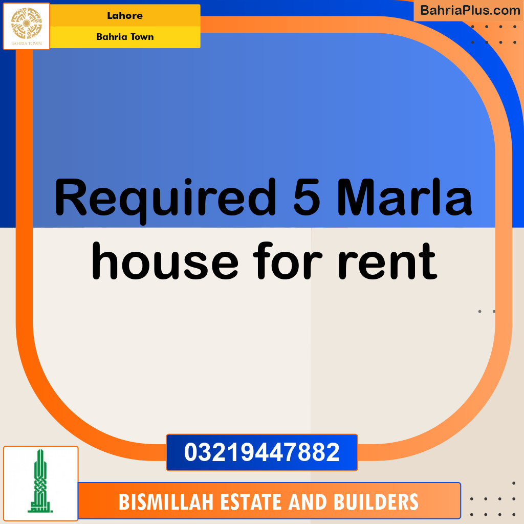 Residential House for Rent in Bahria Town, Lahore - (BP-240374)