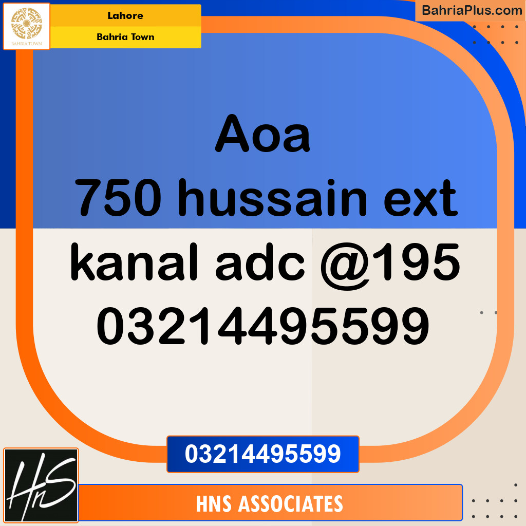 Residential Plot for Sale in Bahria Town, Lahore - (BP-240489)