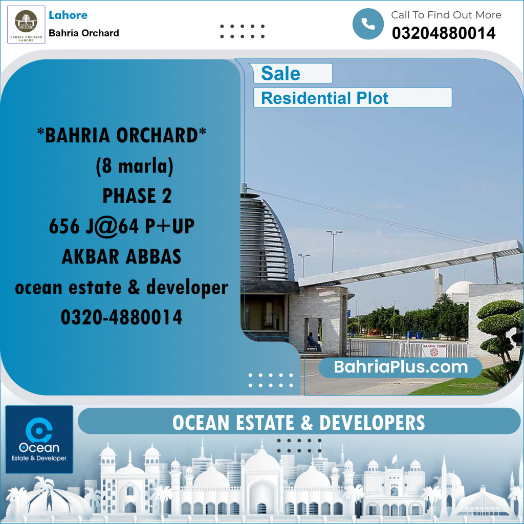 Residential Plot for Sale in Bahria Orchard, Lahore - (BP-240604)