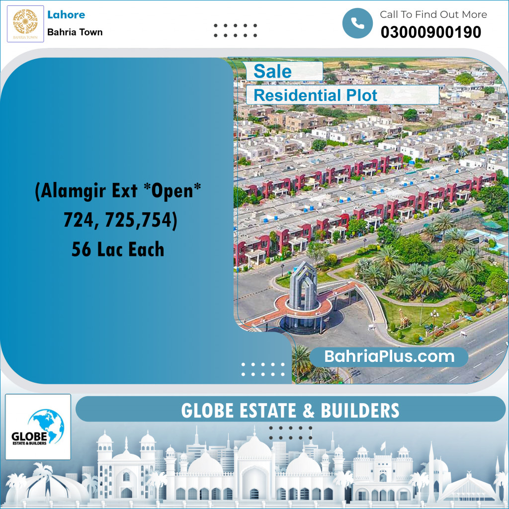 Residential Plot for Sale in Bahria Town, Lahore - (BP-240683)