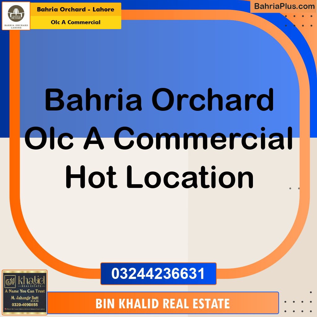 5 Marla Commercial Plot for Sale in OLC A Commercial -  Bahria Orchard, Lahore - (BP-240771)