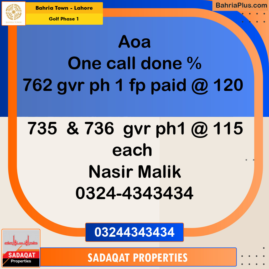 10 Marla Residential Plot for Sale in Golf Phase 1 -  Bahria Town, Lahore - (BP-240802)