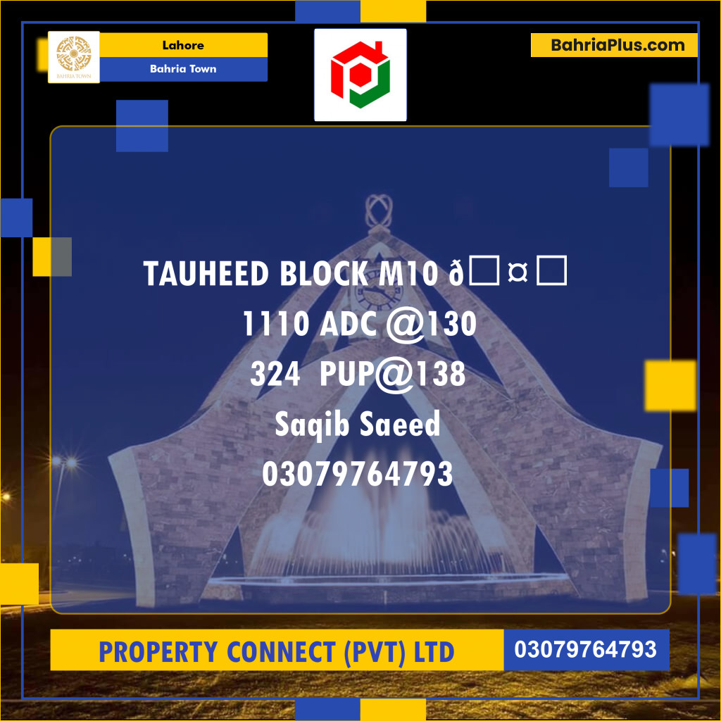 Residential Plot for Sale in Bahria Town, Lahore - (BP-240803)