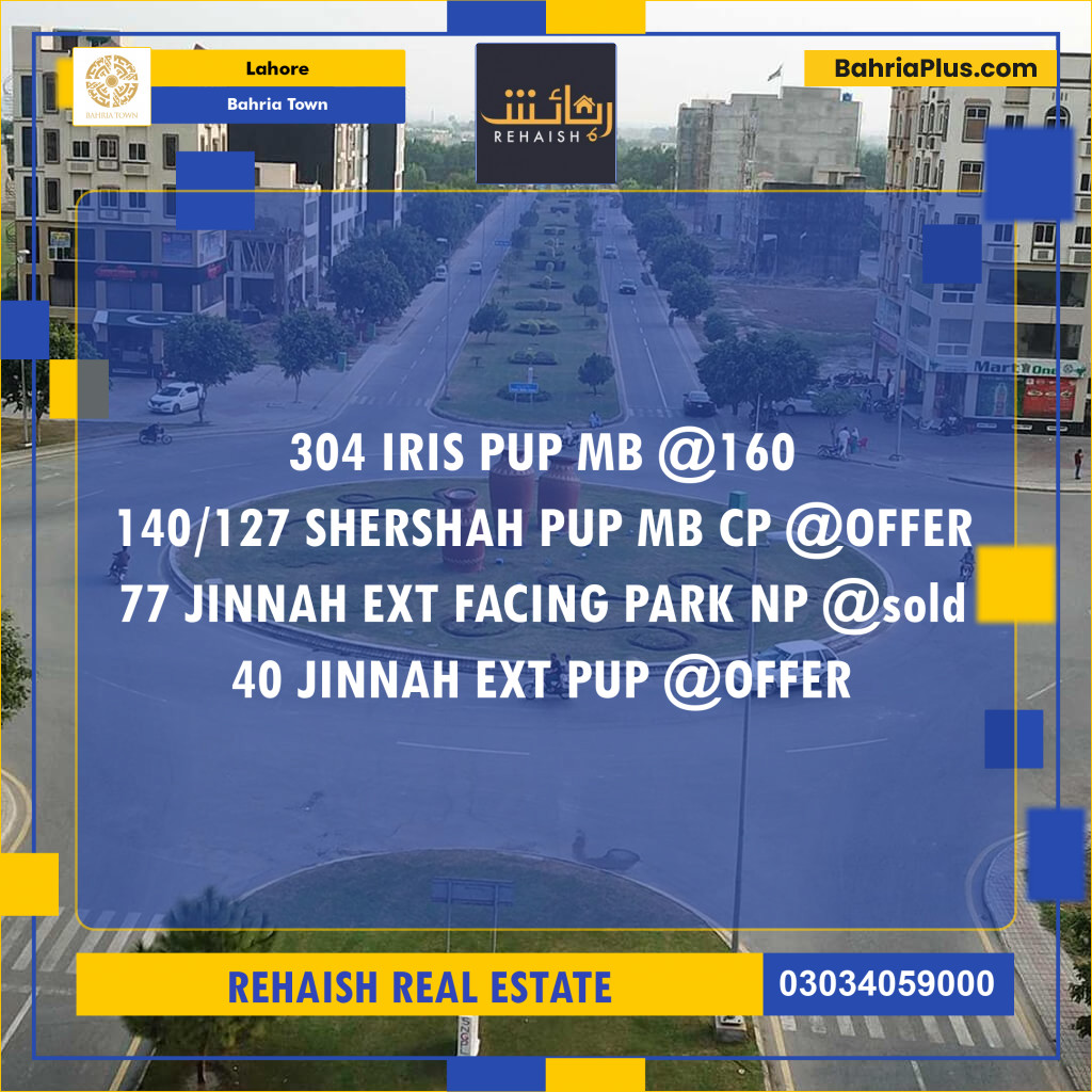 Residential Plot for Sale in Bahria Town, Lahore - (BP-240812)