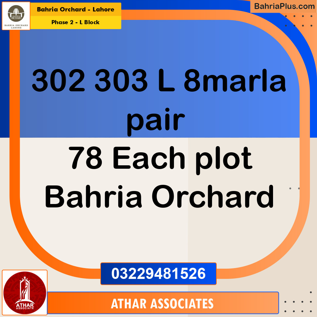 8 Marla Residential Plot for Sale in Phase 2 - L Block -  Bahria Orchard, Lahore - (BP-240932)