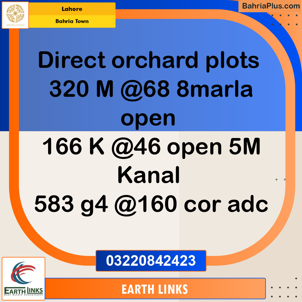 Residential Plot for Sale in Bahria Town, Lahore - (BP-240969)