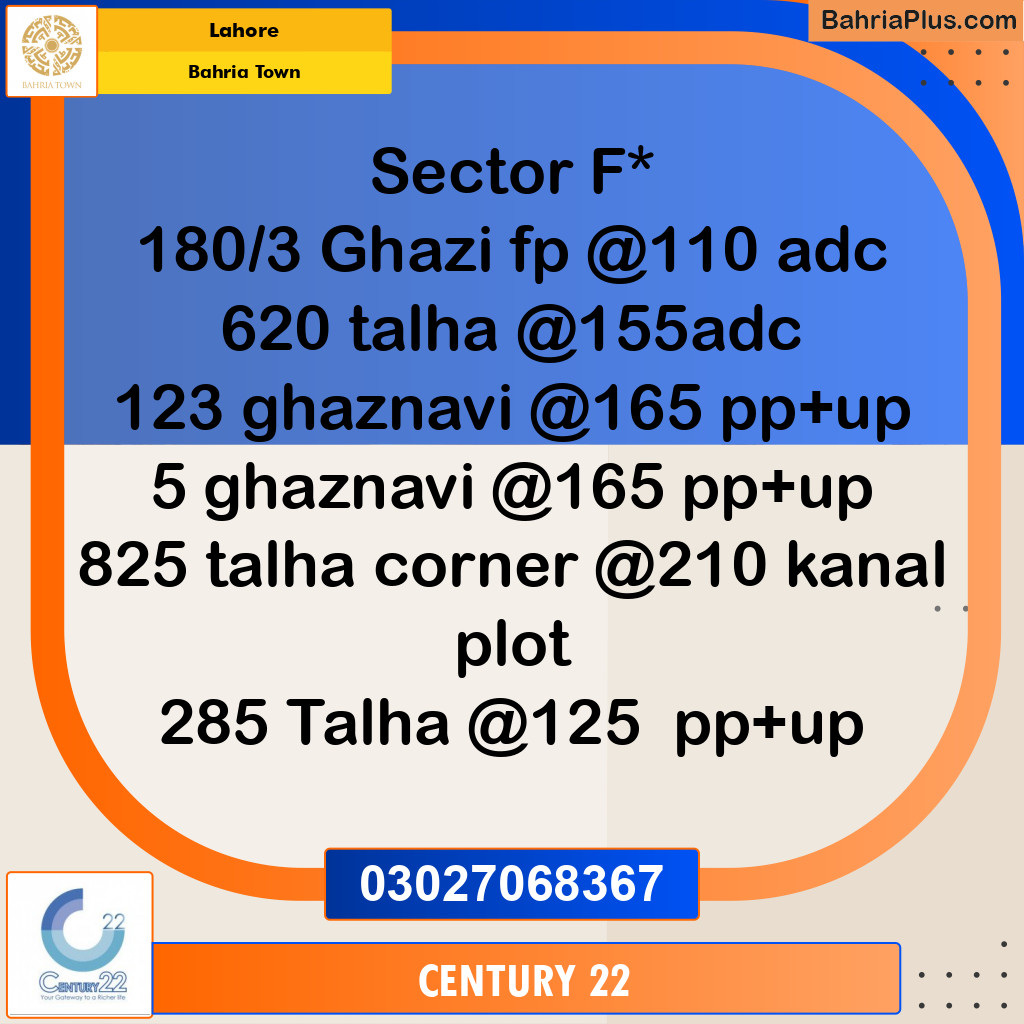 Residential Plot for Sale in Bahria Town, Lahore - (BP-241035)