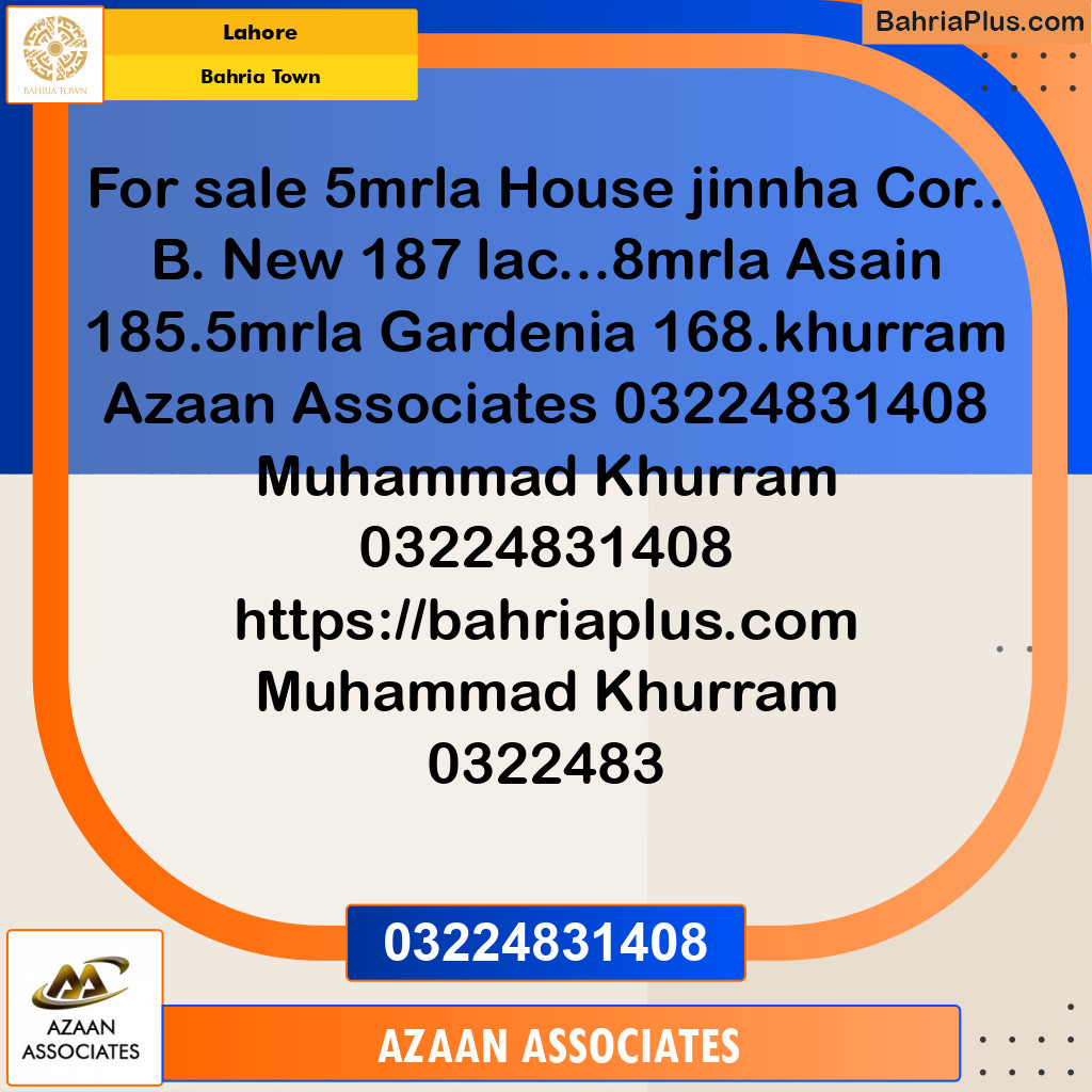 Residential House for Sale in Bahria Town, Lahore - (BP-241074)