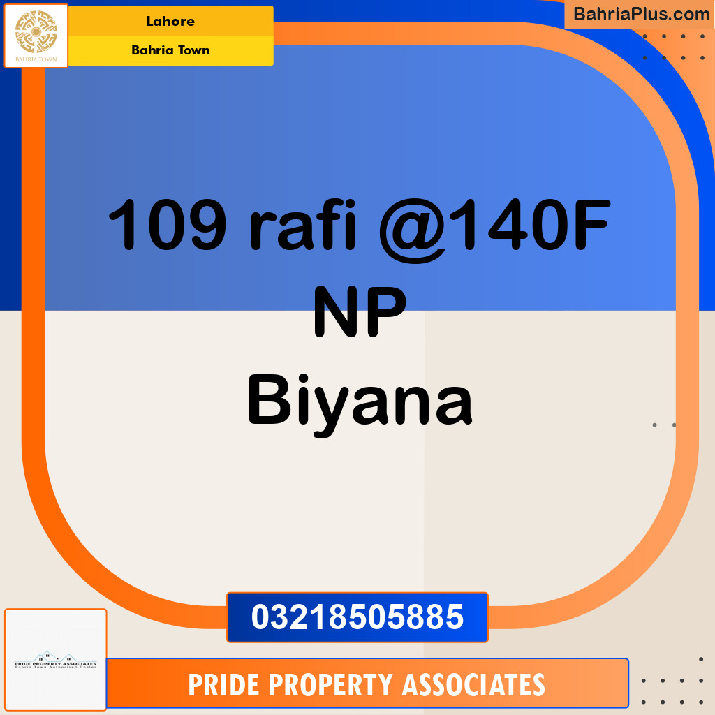 Residential Plot for Sale in Bahria Town, Lahore - (BP-241129)