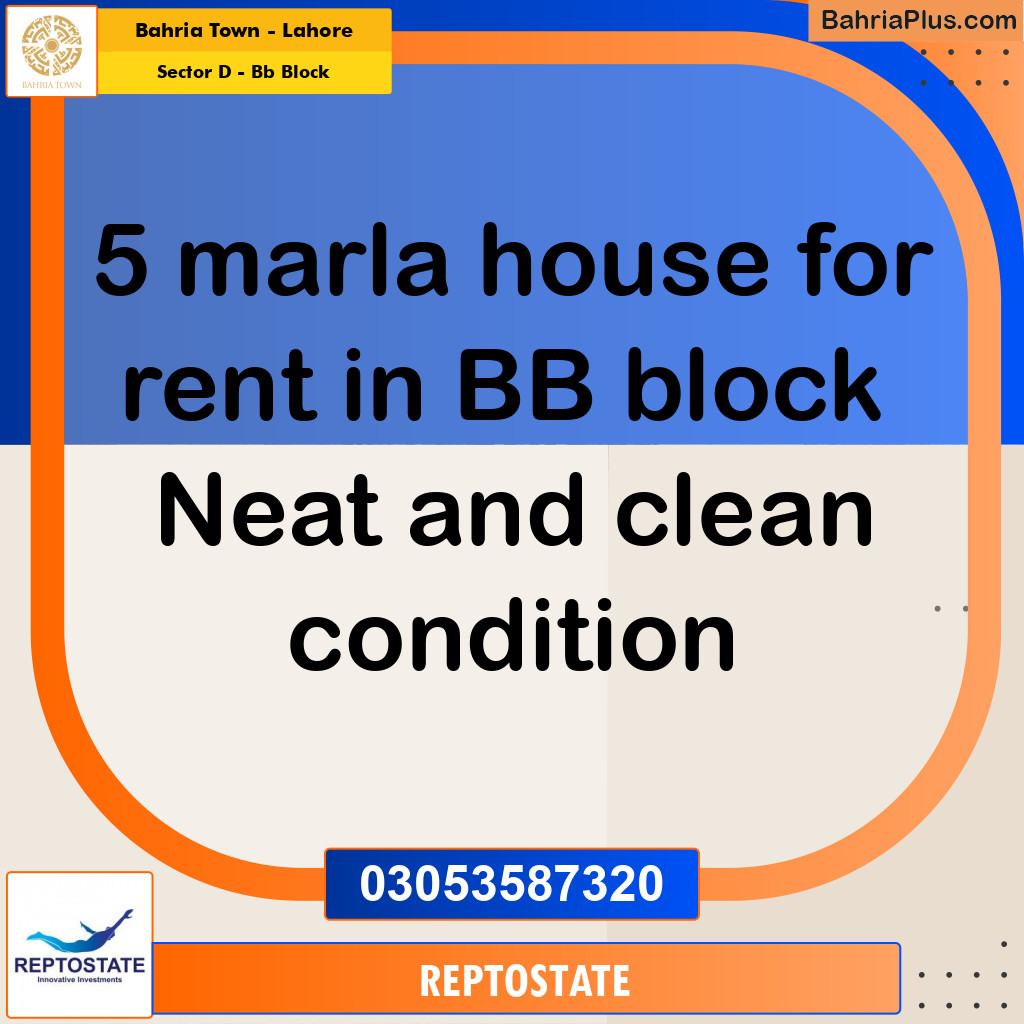 Residential House for Rent in Sector D - BB Block -  Bahria Town, Lahore - (BP-241263)