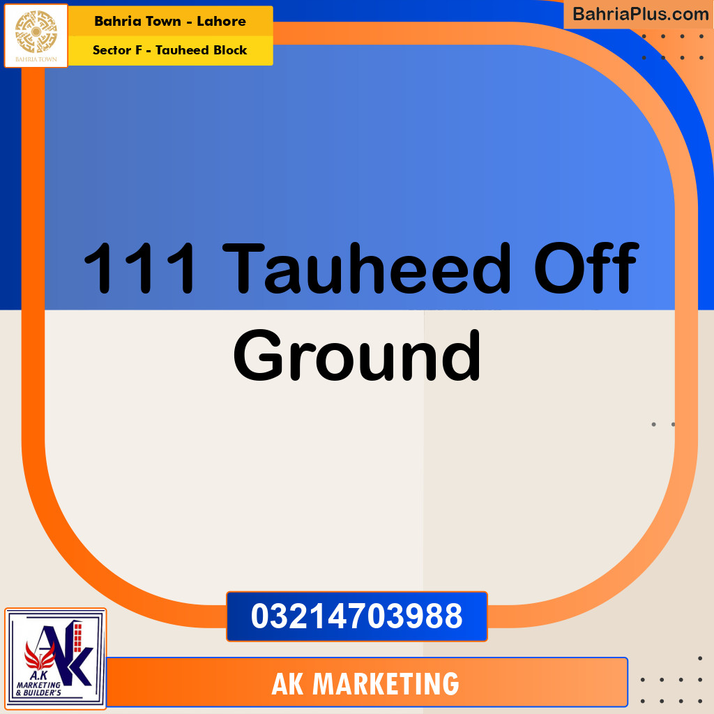 10 Marla Residential Plot for Sale in Sector F - Tauheed Block -  Bahria Town, Lahore - (BP-241463)