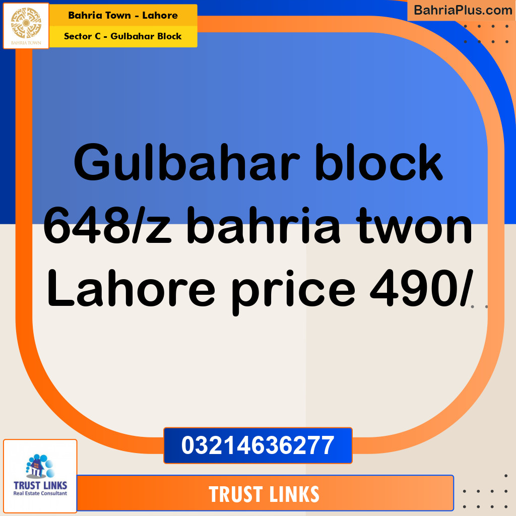 Residential House for Sale in Sector C - Gulbahar Block -  Bahria Town, Lahore - (BP-241524)