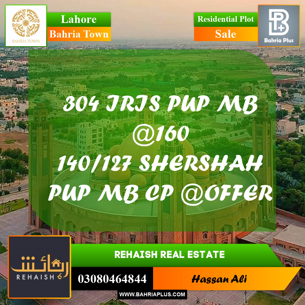 Residential Plot for Sale in Bahria Town, Lahore - (BP-241723)