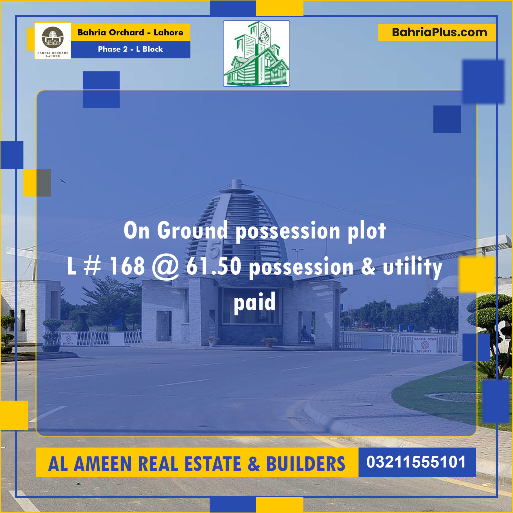 5 Marla Residential Plot for Sale in Phase 2 - L Block -  Bahria Orchard, Lahore - (BP-241820)