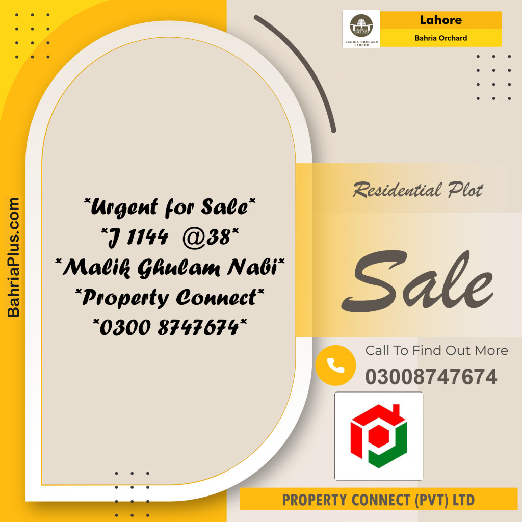 Residential Plot for Sale in Bahria Orchard, Lahore - (BP-242031)
