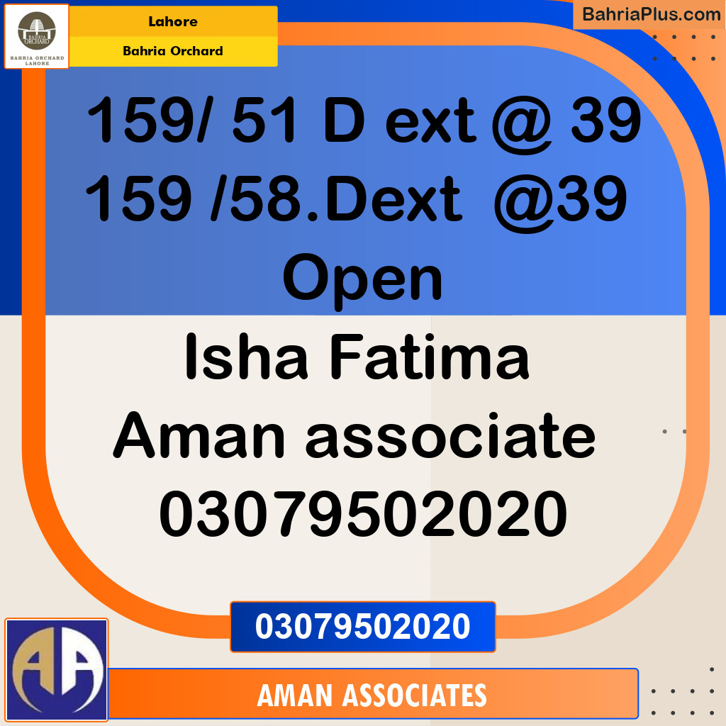 Residential Plot for Sale in Bahria Orchard, Lahore - (BP-242050)