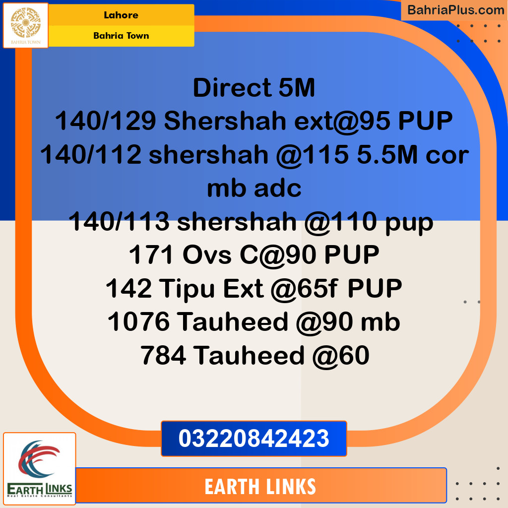 Residential Plot for Sale in Bahria Town, Lahore - (BP-242133)