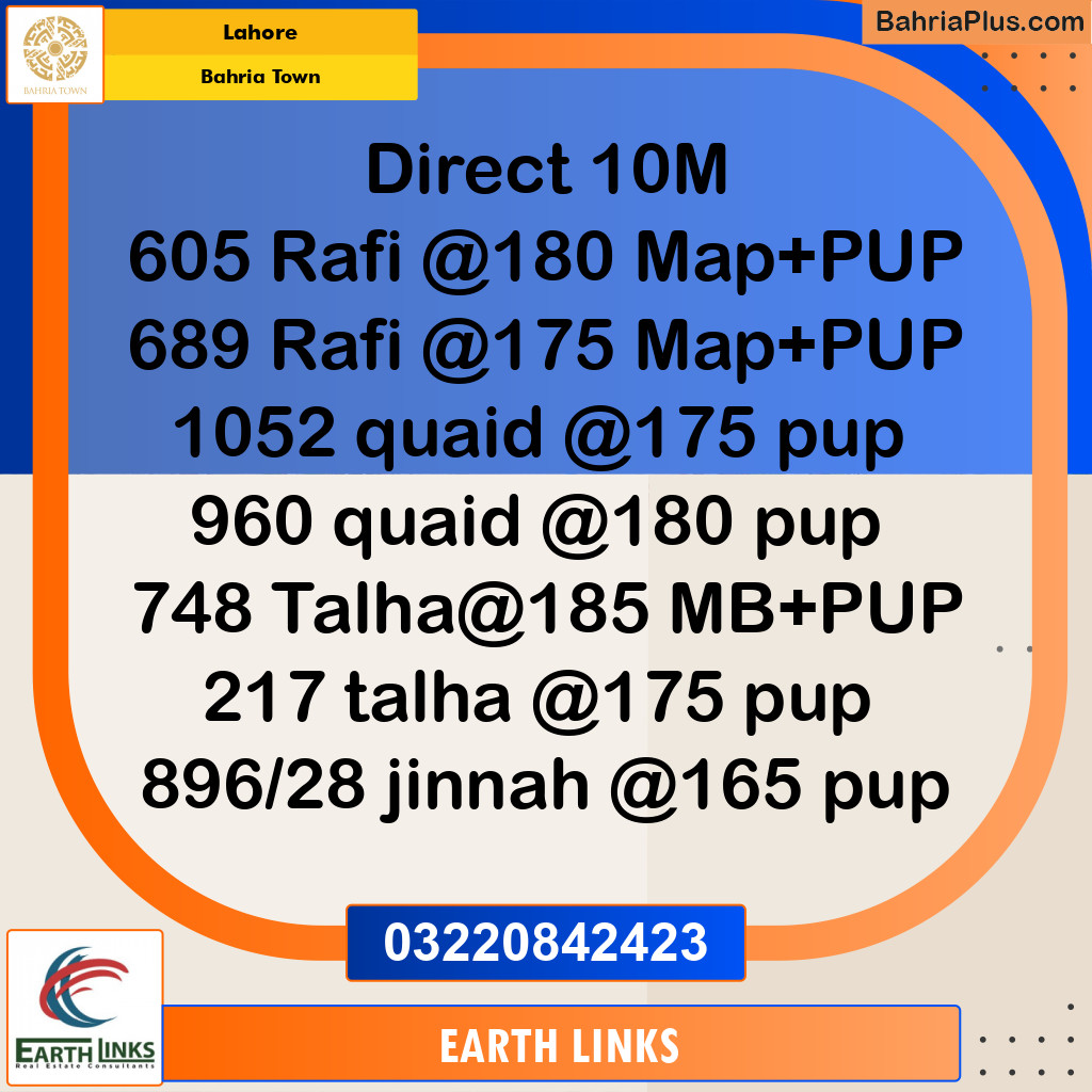 Residential Plot for Sale in Bahria Town, Lahore - (BP-242134)