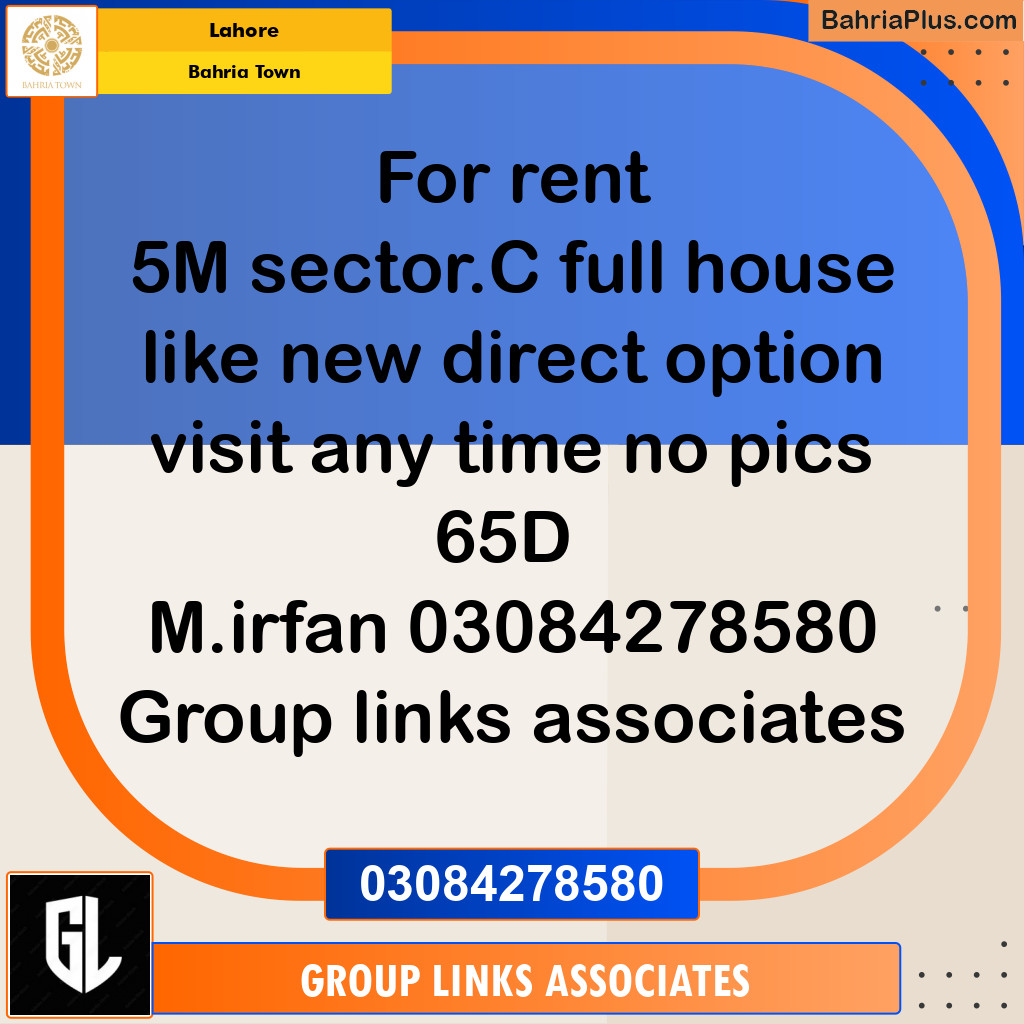 Residential House for Rent in Bahria Town, Lahore - (BP-242272)