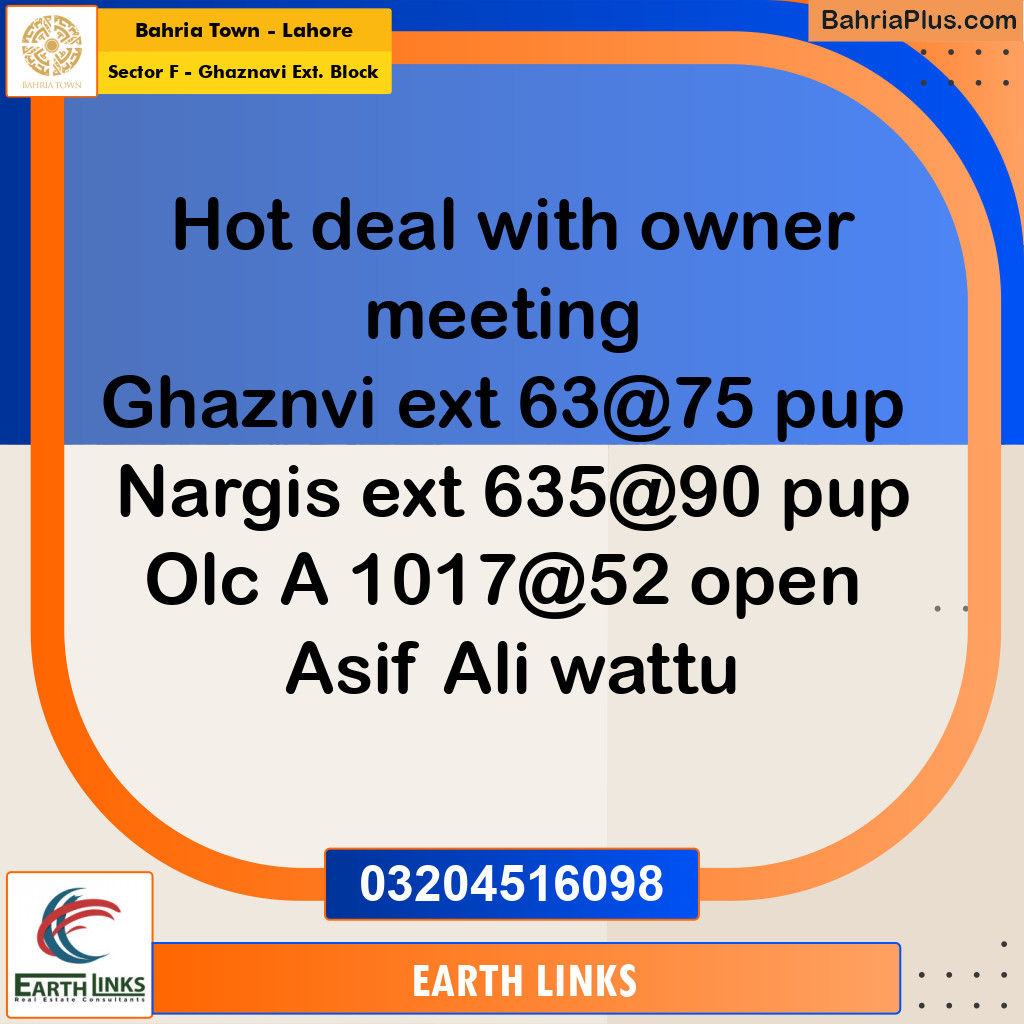 5 Marla Residential Plot for Sale in Sector F - Ghaznavi Ext. Block -  Bahria Town, Lahore - (BP-242297)