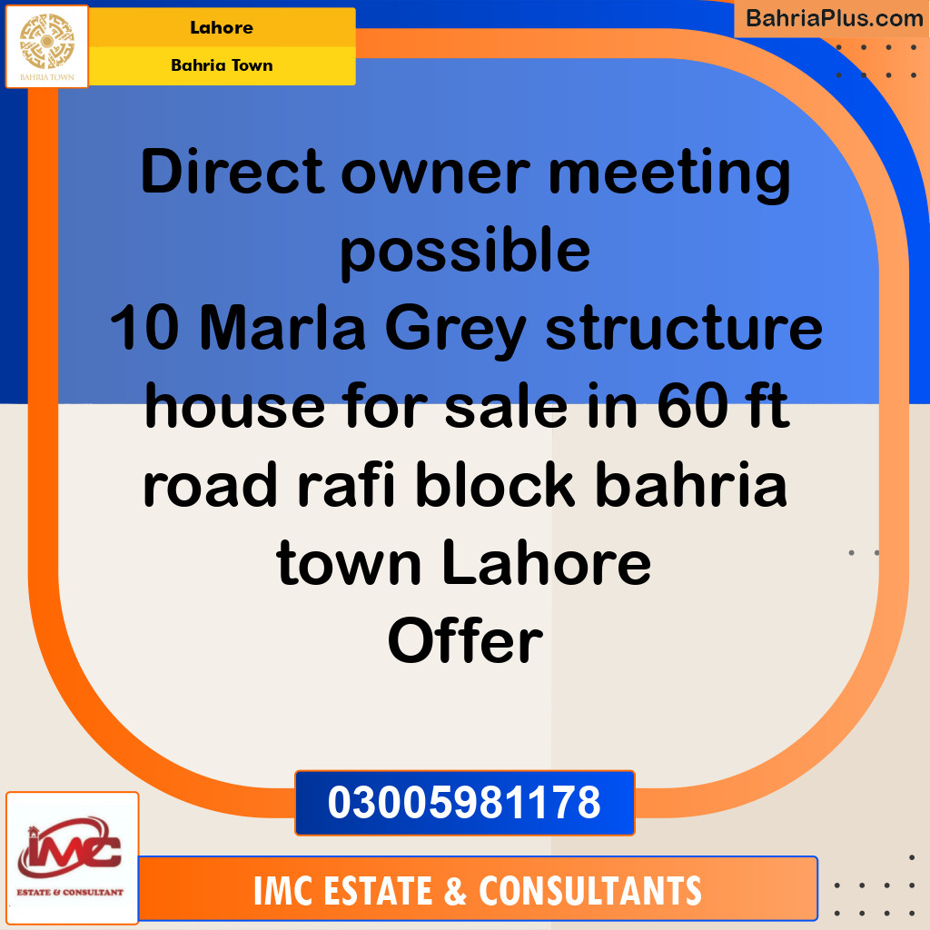 Residential House for Sale in Bahria Town, Lahore - (BP-242313)