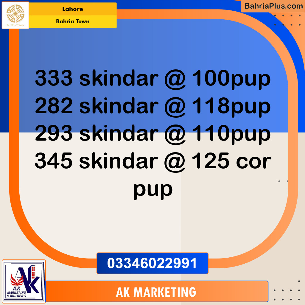 10 Marla Residential Plot for Sale in Bahria Town, Lahore - (BP-242328)