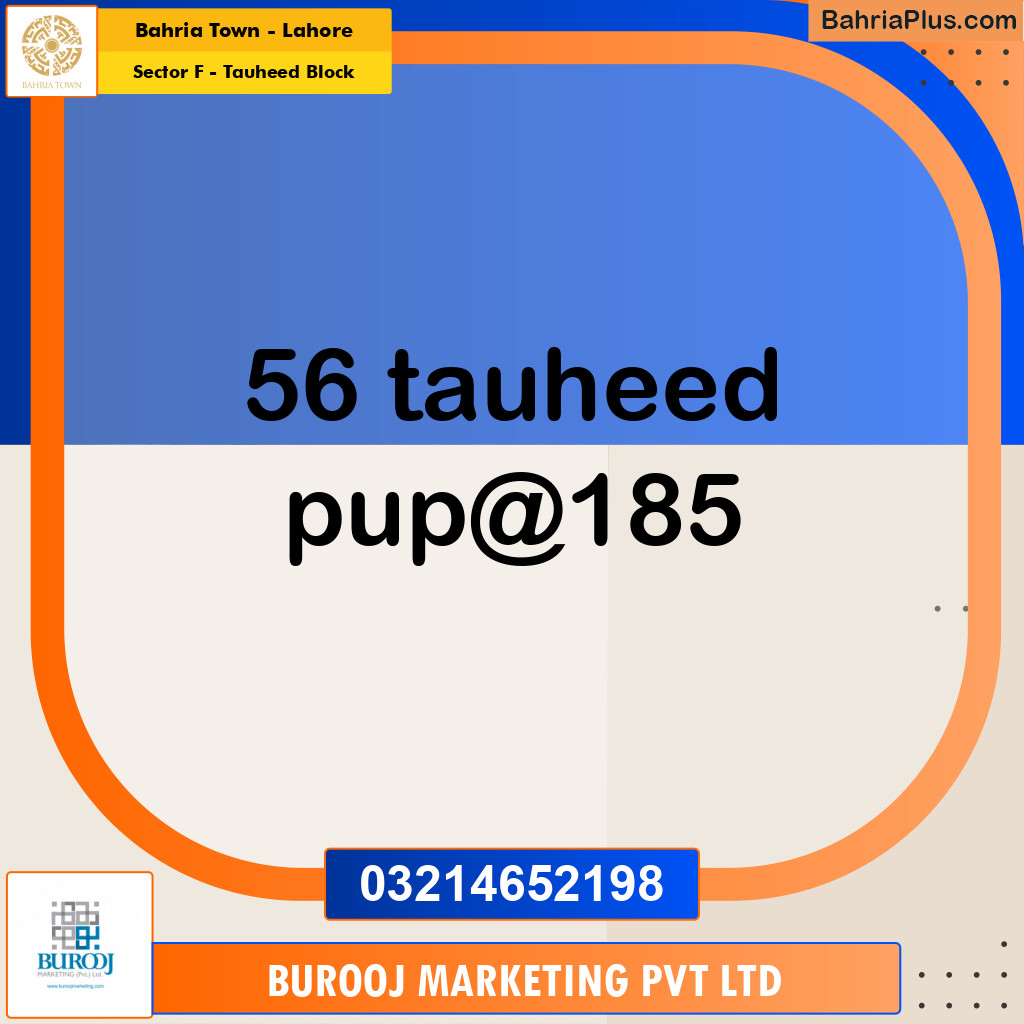 1 Kanal Residential Plot for Sale in Sector F - Tauheed Block -  Bahria Town, Lahore - (BP-242539)