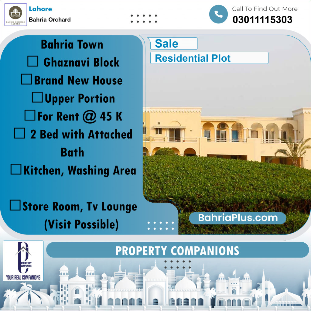 Residential Plot for Sale in Bahria Orchard, Lahore - (BP-242556)