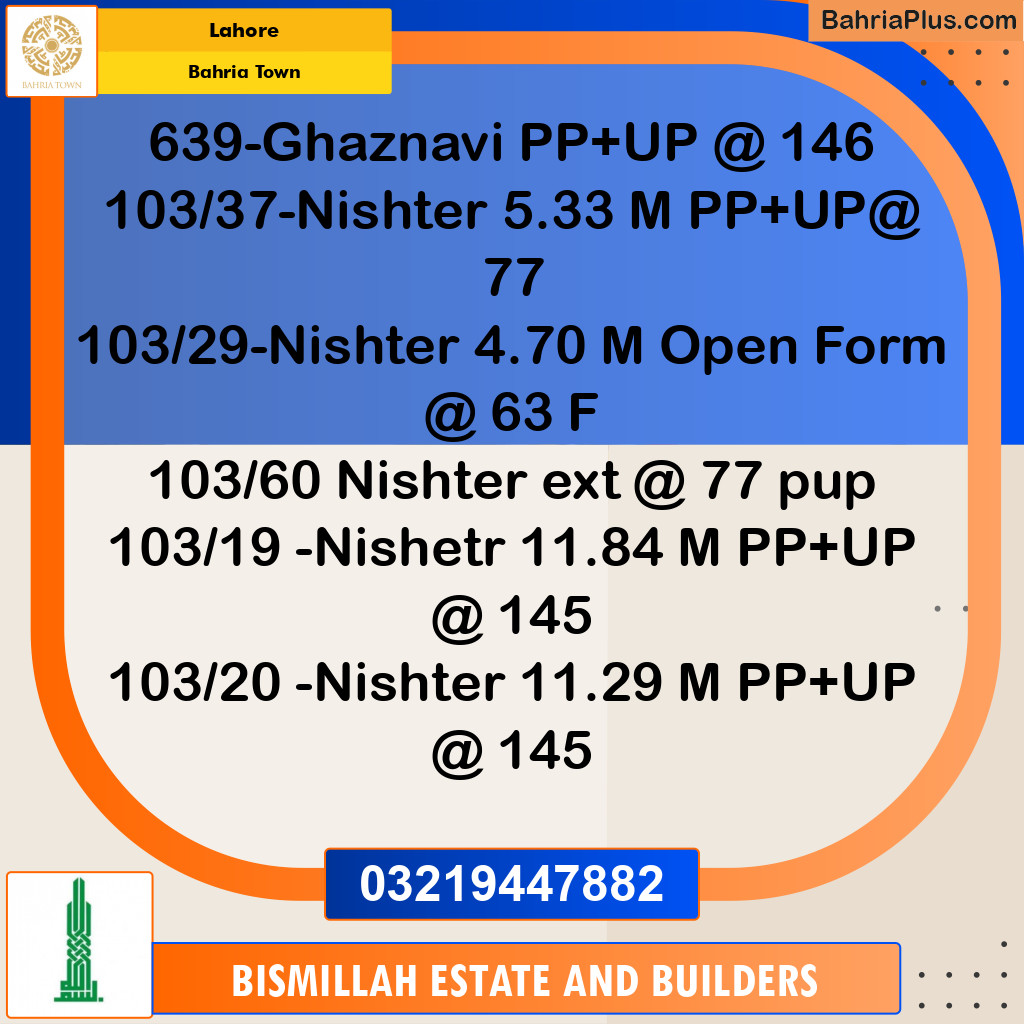Residential Plot for Sale in Bahria Town, Lahore - (BP-242574)