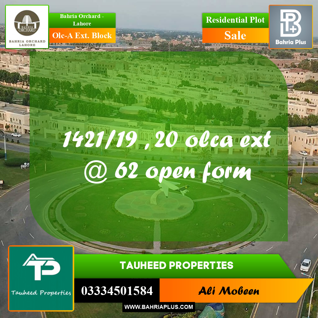 5 Marla Residential Plot for Sale in OLC-A Ext. Block -  Bahria Orchard, Lahore - (BP-242709)