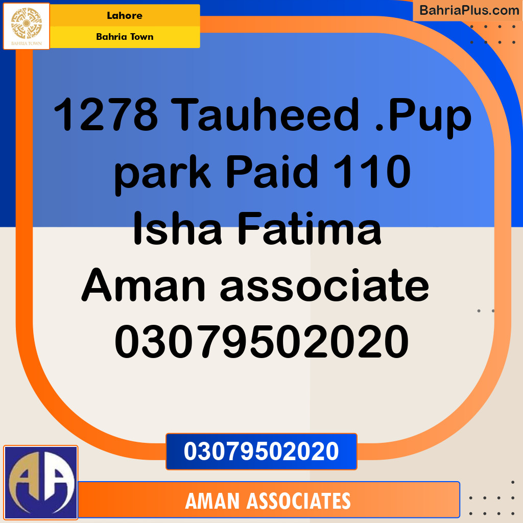 Residential Plot for Sale in Bahria Town, Lahore - (BP-242893)