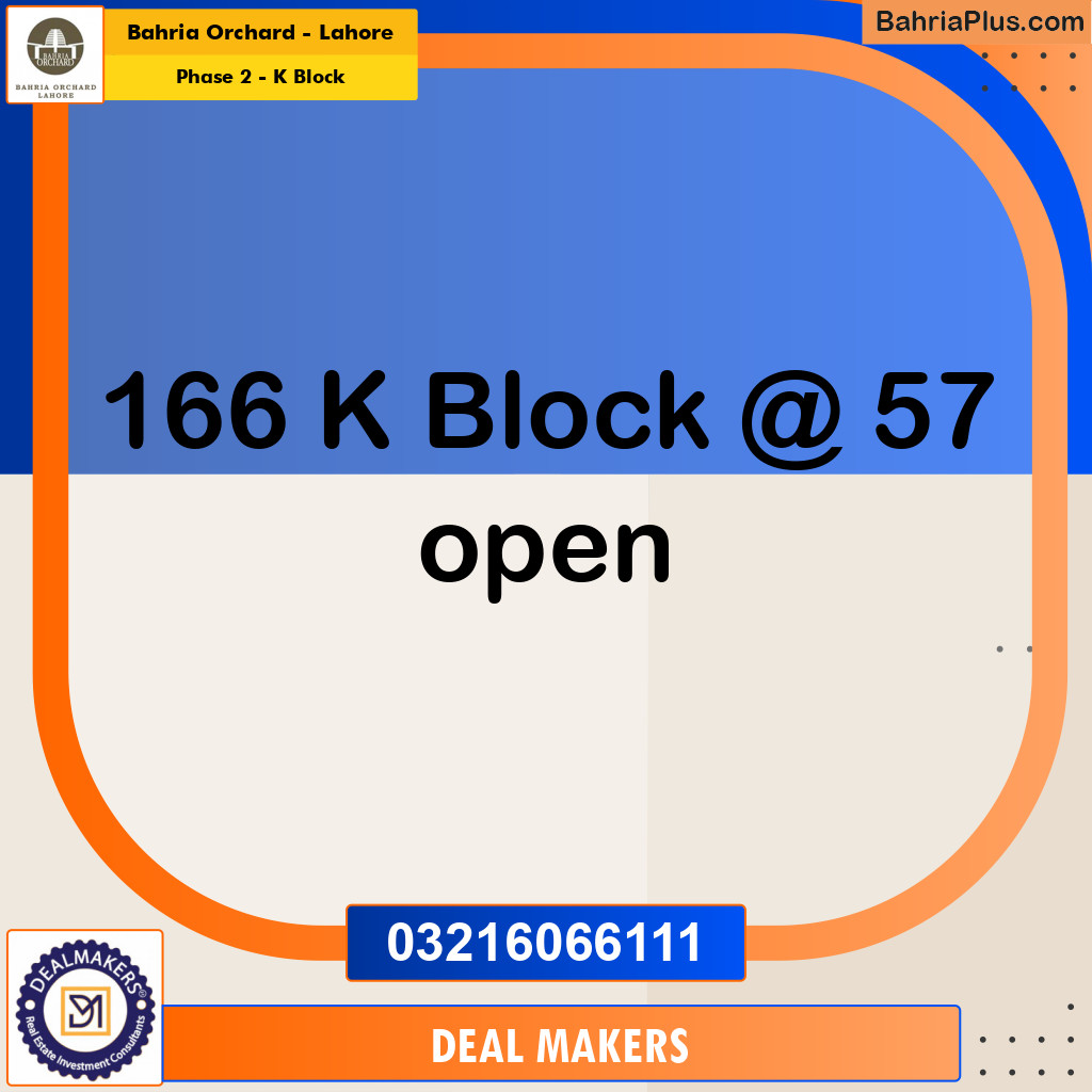 5 Marla Residential Plot for Sale in Phase 2 - K Block -  Bahria Orchard, Lahore - (BP-242898)