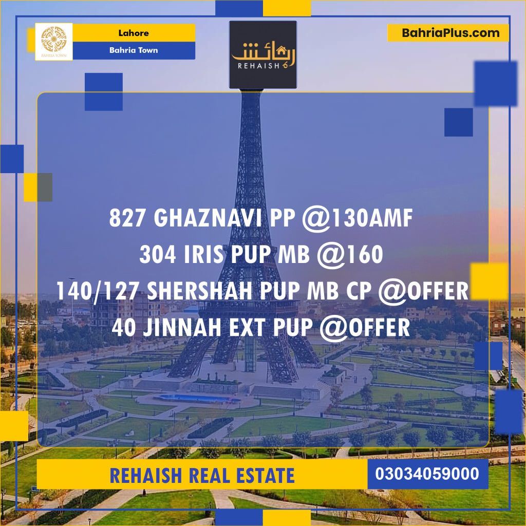Residential Plot for Sale in Bahria Town, Lahore - (BP-242919)