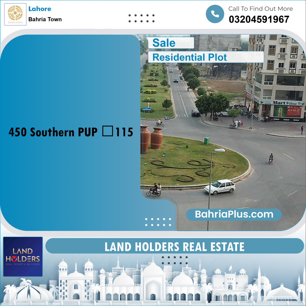 Residential Plot for Sale in Bahria Town, Lahore - (BP-243072)