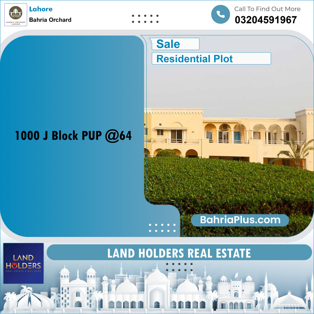 Residential Plot for Sale in Bahria Orchard, Lahore - (BP-243077)