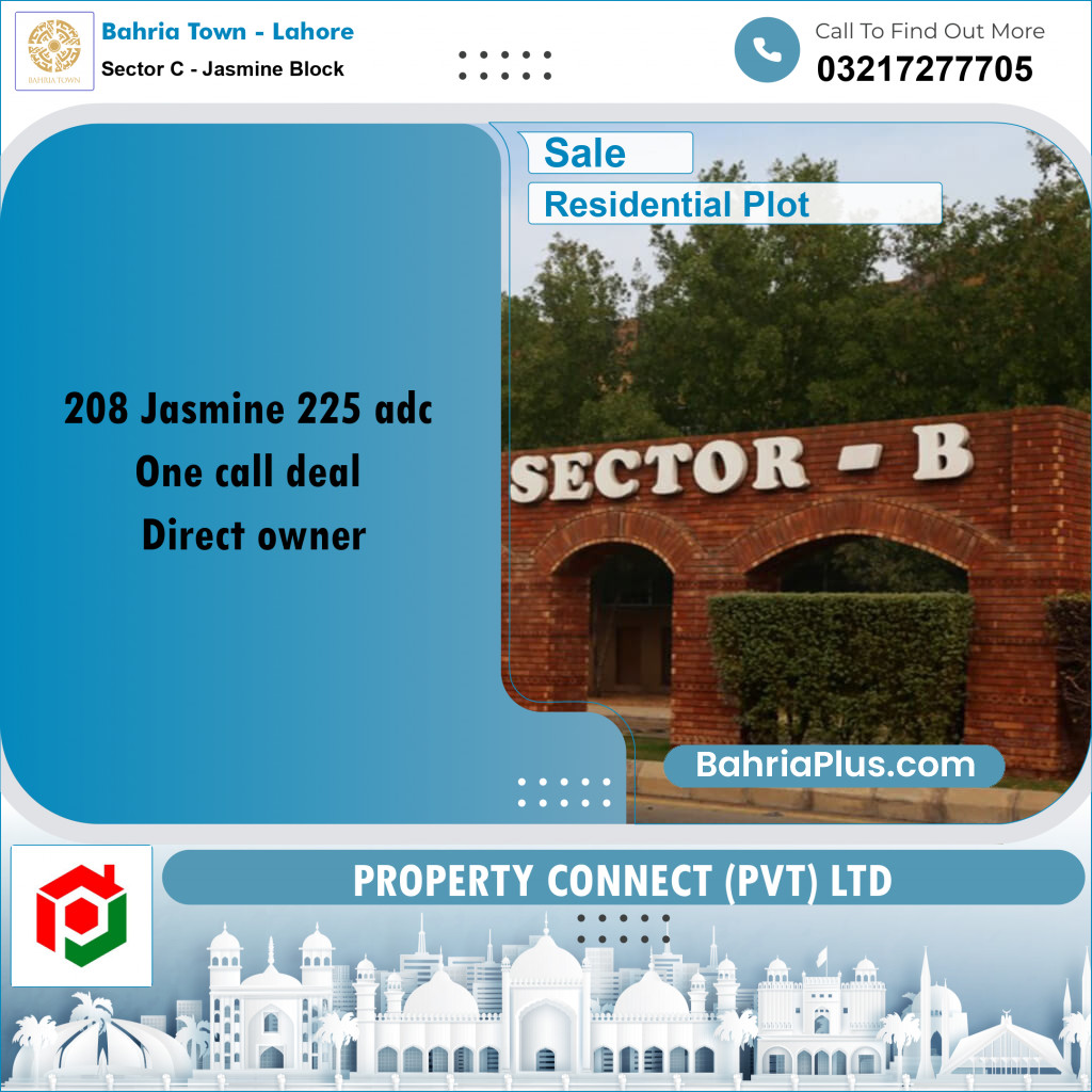 Residential Plot for Sale in Sector C - Jasmine Block -  Bahria Town, Lahore - (BP-243474)