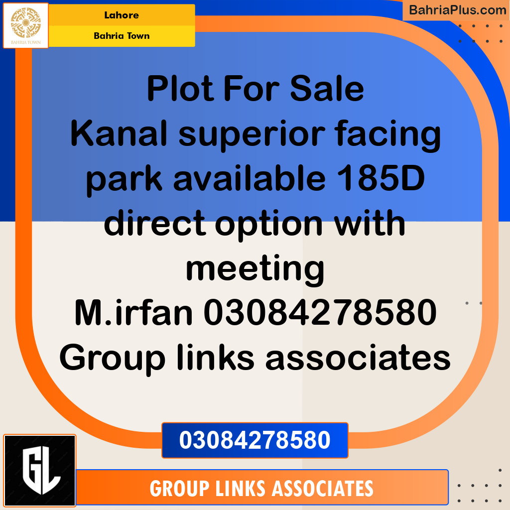 Residential Plot for Sale in Bahria Town, Lahore - (BP-243525)