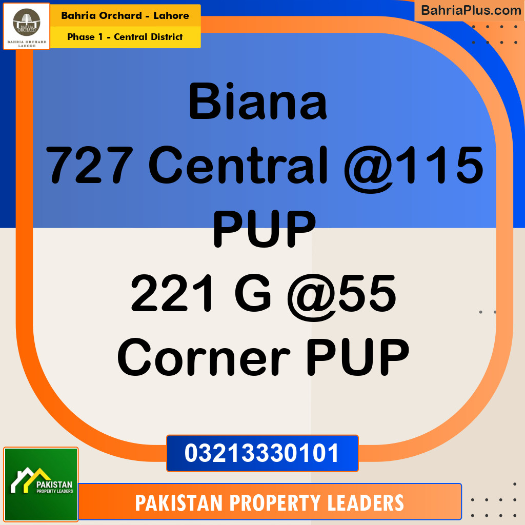 10 Marla Residential Plot for Sale in Phase 1 - Central District -  Bahria Orchard, Lahore - (BP-243558)