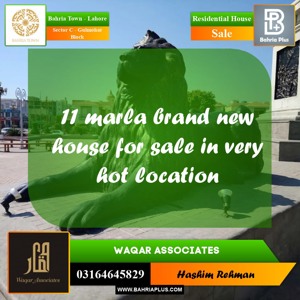 11 Marla Residential House for Sale in Sector C - Gulmohar Block -  Bahria Town, Lahore - (BP-243584)
