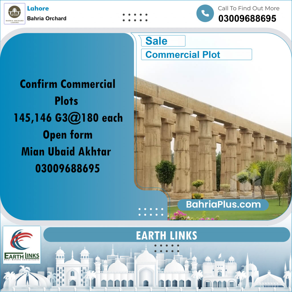 Commercial Plot for Sale in Bahria Orchard, Lahore - (BP-243619)