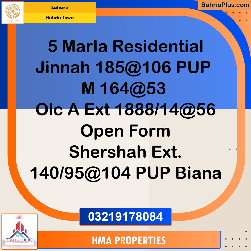 5 Marla Residential Plot for Sale in Bahria Town, Lahore - (BP-243631)