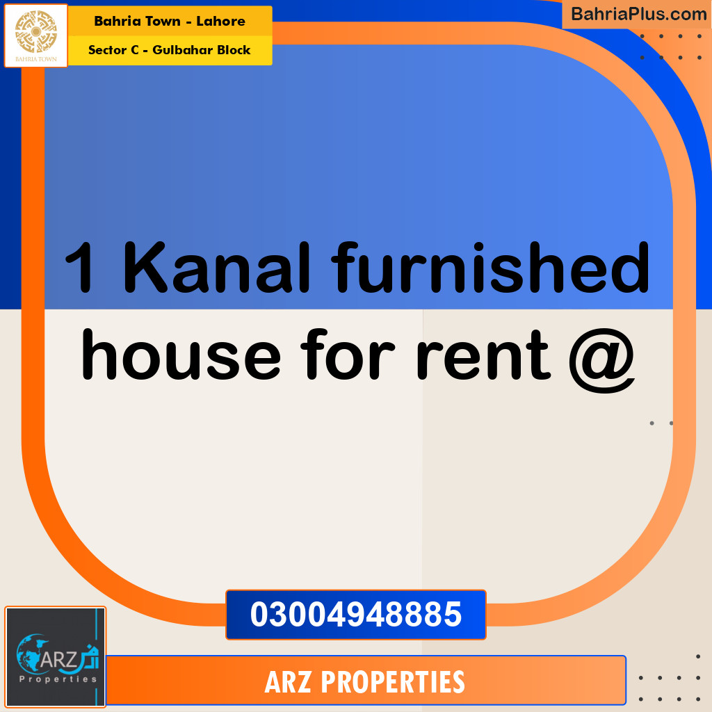 Residential House for Sale in Sector C - Gulbahar Block -  Bahria Town, Lahore - (BP-243637)