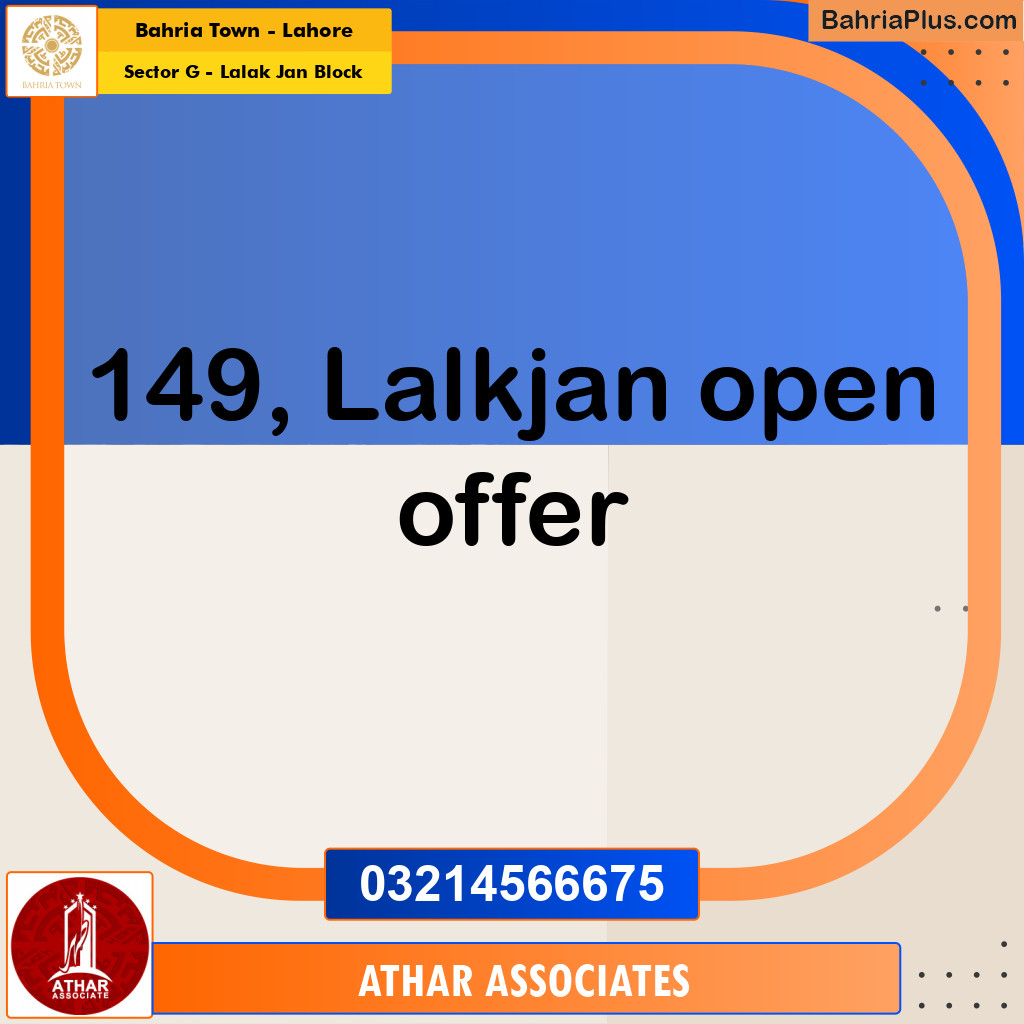 5 Marla Residential Plot for Sale in Sector G - Lalak Jan Block -  Bahria Town, Lahore - (BP-243812)