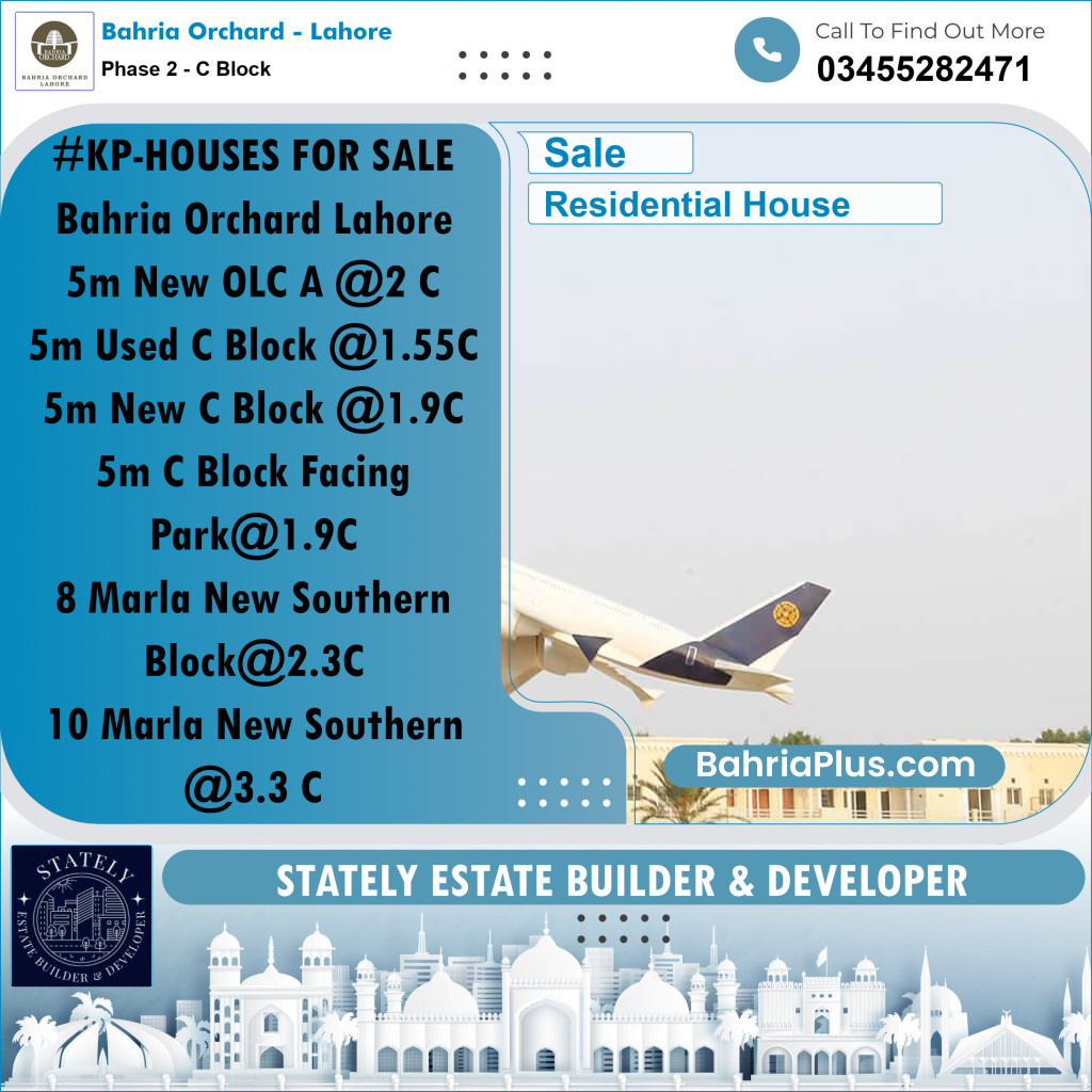 Residential House for Sale in Phase 2 - C Block -  Bahria Orchard, Lahore - (BP-243938)